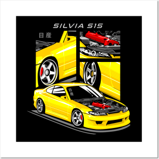 JDM car nissan silvia S15 Posters and Art